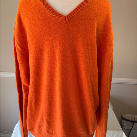 Club Room Estate Cashmere Men’s XL Orange Sweater. - Picture 1 of 7